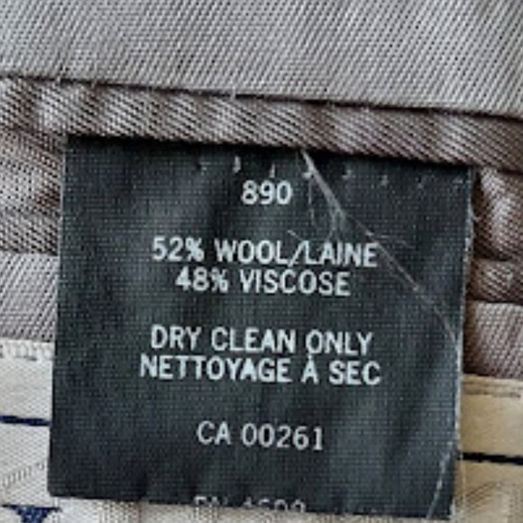 VINTAGE Gray Wool Blend Suit Jacket Blazer Men Fits Large XL - Picture 10 of 10